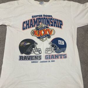 Super Bowl Championship White T-Shirt 2001